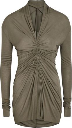 Rick Owens Radiance Ruched Jersey top - Light Brown - 38 (UK6 / XS)