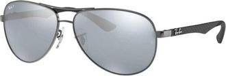Ray-Ban Carbon Fibre Rb 8313 004/K6 Zonnebril - Heren - Zonnebrillen - Grijs - 61 MM - Accessoires
