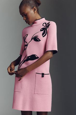 Maeve The Annalise Mock-Neck Chenille Sweater Mini Dress by Maeve