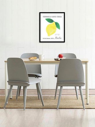 Queence Bild »Feminello« Italien Kunst Obst Obst Bilder Schriftzug 1 Stk. tlg. gerahmt