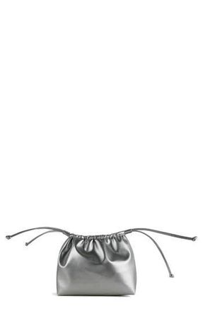 Mela Vegan Leather Pouch Clutch in Silver at Nordstrom Rack