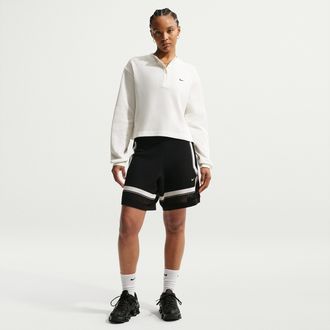 Nike Womens Nike Sportswear Chill Knit Mid-Rise Shorts in Black | IH1320-010