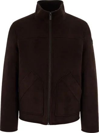 Colmar Tiled Suede Front-Zip Patch-Pocket Casual Jacket