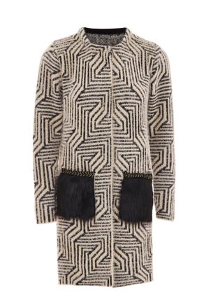 Faina Vest Dames beige/ zwart