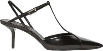 Max Mara Slingback In Abraded Leather