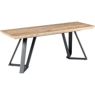 Beliani Beliani - Panca in legno chiaro e nero 120 cm in legno mdf Upton