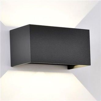 Mantra Mantra Aplique Led Exterior Rectangular Davos Gris Oscuro, 4x6w 24w 2700k Dimmable 2200lm, Ip54