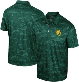 Colosseum Mens Colosseum Green Baylor Bears Daly Print Polo at Nordstrom, Size Xxx-Large