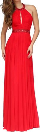 Sherri Hill Halter Prom Dress In Red