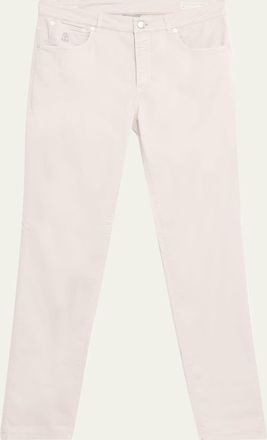 Brunello Cucinelli Mens Dyed Cotton Straight-Fit Five-Pocket Pants