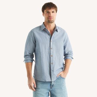 Nautica Mens Linen Shirt