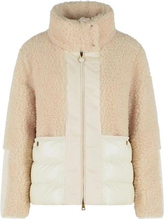 Moncler Beige Mock Collar Jacket