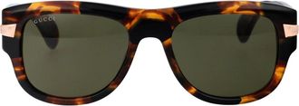 Gucci Zonnebril met vierkant montuur - Heren - Zonnebrillen - Veelkleurig - 54 MM - Nylon - Accessoires