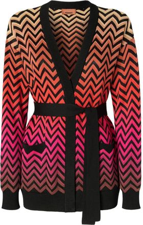 Missoni Cardigan con motivo chevron - Nero