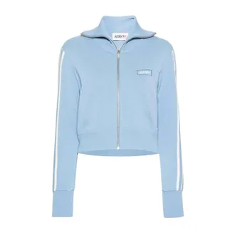 Autry Cardigans, female, Blue, Size: XL Logo Cardigan