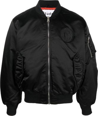 &Eacute;tudes Studio padded zip-up bomber jacket - men - Polyester/Nylon - 50 - Black