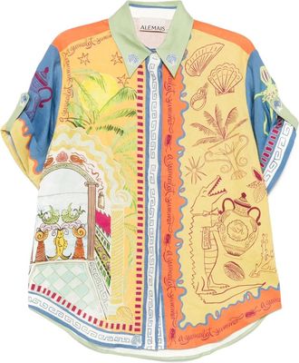 Alemais Camicia con stampa - Giallo