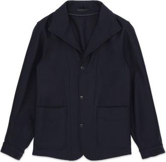Fortela Scotland Classic Manteco Wool Jacket in Blue at Nordstrom, Size 54 Eu