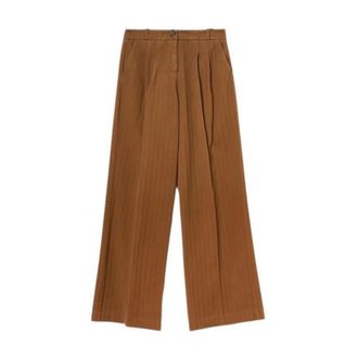 Kiltie Floyd Broeken - Dames - Wijde Broeken - Bruin - XL - Katoen - Broeken