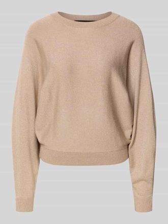 Vero Moda Relaxed Fit Strickpullover mit Viskose-Mix Modell HAPPYGLITTER in Beige, Gr&ouml;&szlig;e XL