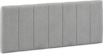 Marckonfort Testiera rivestita in tela Creta 140x60 cm color Grigio, Imbottita con Spuma, rifinita con effetto capitonn&eacute;, 8 cm di spessore, Kit Montaggio Incluso