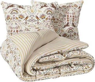 OEM Juego De Ropa De Cama Estampada De Estilo Indie, 240x220cm, Lino Beige