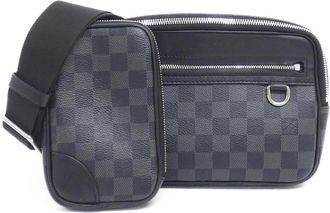Louis Vuitton Damier Graphite Graphite Coated Canvas Pouch Shoulder Bag (Pre-Owned)