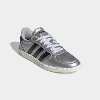 adidas Sneaker ADIDAS SPORTSWEAR BREAKNET SLEEK, Damen, Gr. 39, weiss (matte silber, core schwarz, sanftes wei&szlig;), Synthetik, Schuhe Sneaker