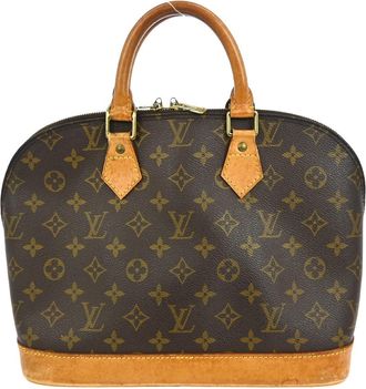 Louis Vuitton Alma Handbag Monogram Canvas Brown Canvas Handbag (Pre-Owned)