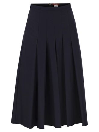 Max Mara Mstvolume Cotton Pleated Skirt