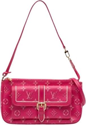 Louis Vuitton Pre-owned Fall For You Maxi Multi Pochette Accessoires - Dames - Vintage Schoudertas - Roze - ONE Size - Leer - Vintage
