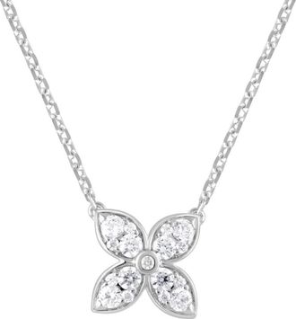 Grown Brilliance Sterling Silver 0.40 Carat Lab Grown Diamond Pendant Necklace for Women