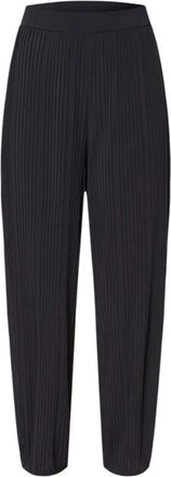 Max Mara Broeken, Dames, Zwart, M, Pliss&eacute; wijde broek