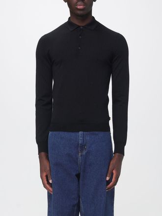 K-Way Polo in maglia di seta a maniche lunghe con vestibilit&agrave; slim fit