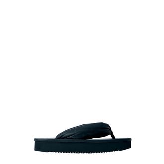 Rick Owens Flip Flops, male, Black, Size: 11 US Hollywood Flip Flop Leather Sandals