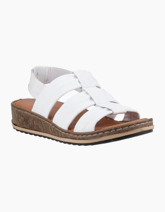 Hush Puppies Womens Eden Womens Wide Fit Sandals - White - Size: 4