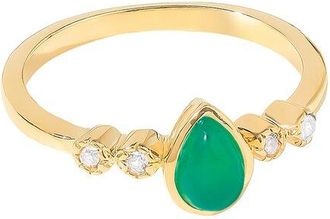Tiramisu 14K Over Silver 0.50 Ct. Tw. Gemstone Solitaire Ring