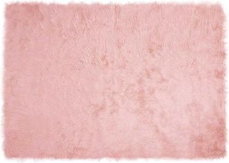 vidaXL Faux Sheepskin Rug Tafalla Pink 140 x 200 cm Polyester vidaXL