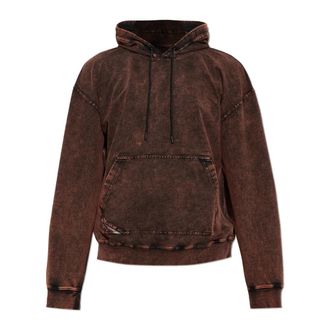 Diesel Hoodies & sweatvesten, Dames, Rood, 2Xl, Katoen, S-Boxt-Hood-Tuk Hoodie