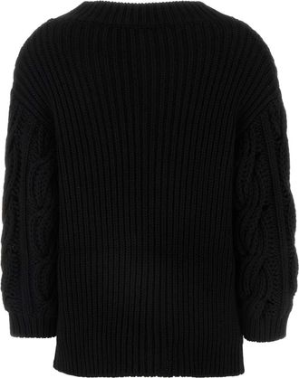 Valentino Garavani Womens Black Wool Sweater Nero Exterior: Virgin Maglieria