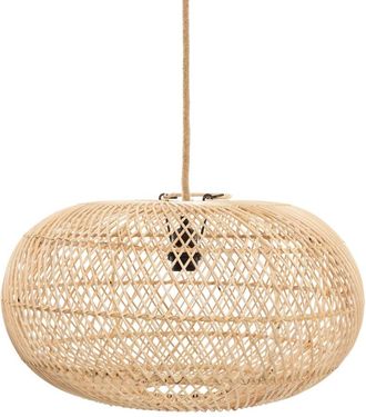 Bazar Bizar L&aacute;mpara colgante de rat&aacute;n en marr&oacute;n 50x50x28 cm