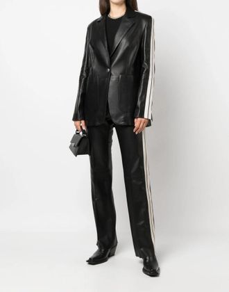 Palm Angels Leren Track Blazer