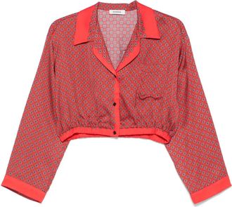 Sandro T-shirt crop con stampa - Rosso