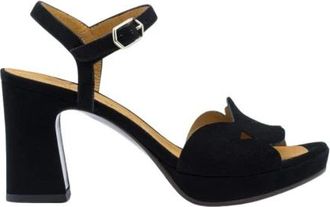 Chie Mihara High Heel Sandalen - Dames - Sandalen met hakken - Zwart - 41 EU - Leer - Schoenen
