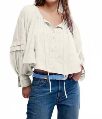 Free People La Lune Tofu Top In White