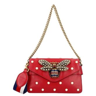 Gucci Pre-owned Cross Body Bags, female, Red, Size: ONE SIZE Pre-owned Queen Margaret Shoulder Bag
