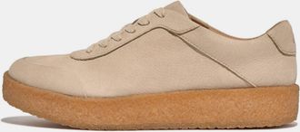 FitFlop Dames Fit Flop Rally sneakers van getrommeld nubuck cr&ecirc;pe in beige
