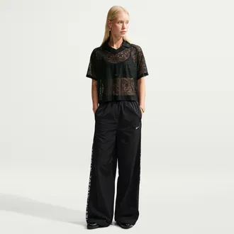 Nike Womens Nike Sportswear Loose Mid-Rise Lace Track Pants in Black | IU1983-010