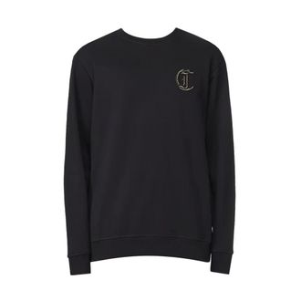 Just Cavalli Sweatshirts, male, Black, Size: 2XL Felpa Logo