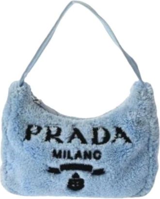 Prada Pre-owned Shoulder Bags, female, Blue, Size: ONE SIZE Pre-owned Vintage Shoulder Bag